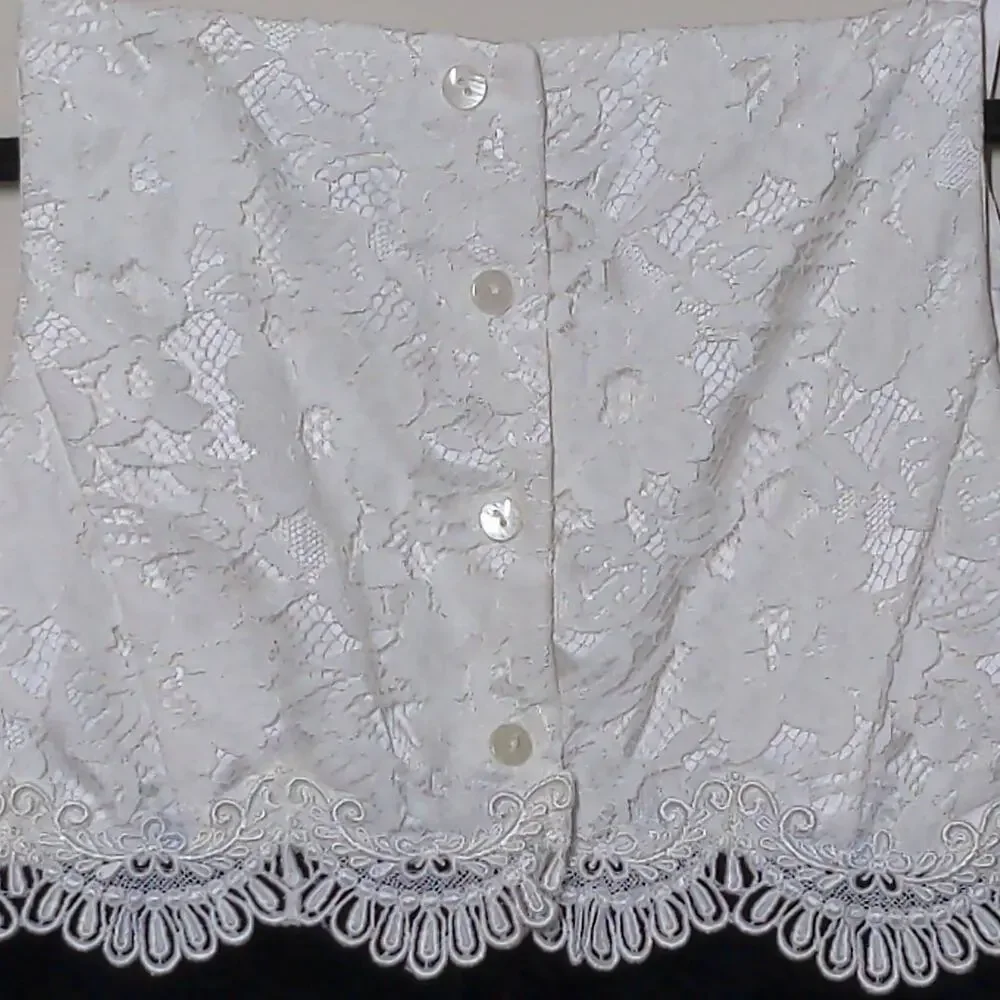 Scott McClintock A Line Dress Black Lined Spaghetti Strap Lace 6 New Deadstock - Picture 6 of 15